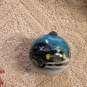 Classic Car Blue Holiday Ornament